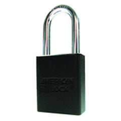 Aluminum Padlock 1 1/2″ Body Width; Keyed: Different; Black - Top Tool & Supply