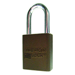 Aluminum Padlock 1 1/2″ Body Width; Keyed: Different; Brown - Top Tool & Supply