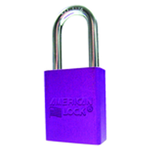 Aluminum Padlock 1 1/2″ Body Width; Keyed: Different; Purple - Top Tool & Supply