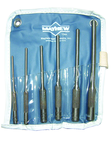 6 Piece Roll Pin Punch Set --  1/8 to 5/16'' Diameter - Top Tool & Supply