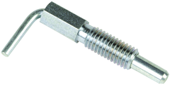 Lever Type Plunger 1/2-13, Locking, Zinc Plated Clear Chromate Finish - Top Tool & Supply