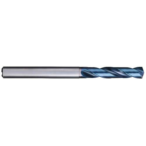 5.5 mm Dia. × 6 mm Shank × 28 mm Flute Length × 66 mm OAL, 3XD, 140°, Aqua Revo D, 2 Flute, Internal, Solid Carbide Drill - Exact Industrial Supply