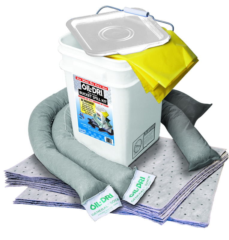 #L90435 Bucket Spill Kit--5 Gallon Bucket Contains: Socks / Perf. Pads / Disposable Bag - Absorbents - Top Tool & Supply