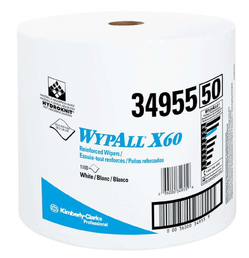 12.5 x 13.4'' - Package of 1100 - WypAll X60 Jumbo Roll - Top Tool & Supply