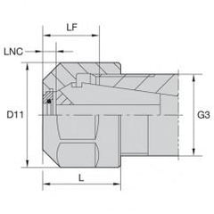 LNHAB ER20M COOLANT LOCKNUT - Top Tool & Supply