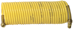 #N38-17A - 3/8 MPT x 17 Feet - Yellow Nylon - 1-Swivel x 1- Rigid Fitting(s) - Recoil Air Hose - Top Tool & Supply