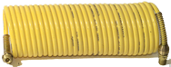 #N38-12A - 3/8 MPT x 12 Feet - Yellow Nylon - 1-Swivel x 1- Rigid Fitting(s) - Recoil Air Hose - Top Tool & Supply