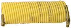 #N14-25A - 1/4 MPT x 25 Feet - Yellow Nylon - 1-Swivel x 1- Rigid Fitting(s) - Recoil Air Hose - Top Tool & Supply