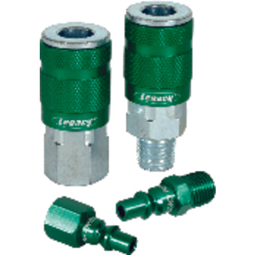 Model A71410B–1/4″ Body × 1/4″ NPT Female (1 piece) - Green ARO Coupler - Top Tool & Supply