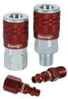 #A73458D - 1/4'' Body x 1/4 NPT (14-Pcs) - Red Industrial Coupler & Plug Kit - Top Tool & Supply