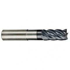 1/2" Dia. - 5/8" LOC - 5 OAL Ball Nose 5 FL Carbide S/E HP End Mill-AlCrNX - Top Tool & Supply