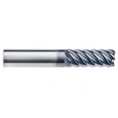 3/8" Dia. - 7/8 LOC - 2-1/2" OAL - 6 FL Carbide End Mill-AlTiN-x - Top Tool & Supply