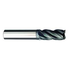 1 Dia. x 4 Overall Length 4-Flute .060 C/R Solid Carbide SE End Mill-Round Shank-Center Cut-AlCrN-X - Top Tool & Supply