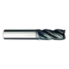 3/8 Dia. x 3 Overall Length 4-Flute .030 C/R Solid Carbide SE End Mill-Round Shank-Center Cut-AlCrN-X - Top Tool & Supply