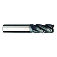 3/8 Dia. x 3 Overall Length 4-Flute .015 C/R Solid Carbide SE End Mill-Round Shank-Center Cut-AlCrN-X - Top Tool & Supply