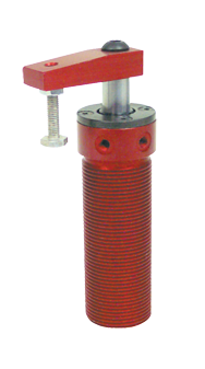 Round Threaded Body Pneumatic Swing Cylinder - #8415 .50'' Vertical Clamp Stroke - With Arm - RH Swing - Top Tool & Supply