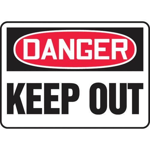 Sign, Danger Keep Out, 10″ × 14″, Aluminum - Top Tool & Supply