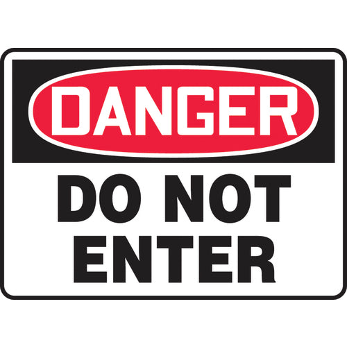 Sign, Danger Do Not Enter, 7″ × 10″, Plastic - Top Tool & Supply