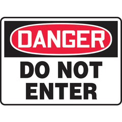 Sign, Danger Do Not Enter, 7″ × 10″, Vinyl - Top Tool & Supply