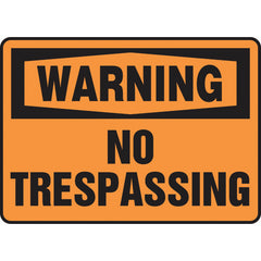 Sign, Warning No Trespassing, 10″ × 14″, Aluminum - Top Tool & Supply