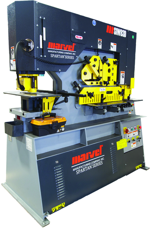 93 Ton - 14" Throat - 10HP, 220V, 3PH Motor Dual Cylinder Complete Integrated Ironworker - Top Tool & Supply