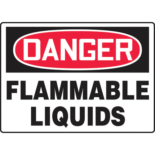 Sign, Danger Flammable Liquids, 7″ × 10″, Vinyl - Top Tool & Supply