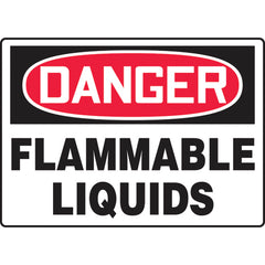 Sign, Danger Flammable Liquids, 7″ × 10″, Aluminum - Top Tool & Supply