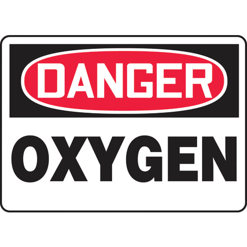 Sign, Danger Oxygen, 10″ × 14″, Aluminum - Top Tool & Supply