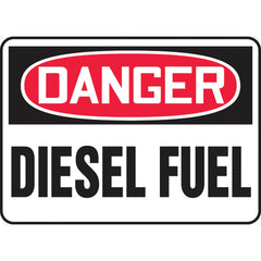 Sign, Danger Diesel Fuel, 7″ × 10″, Aluminum - Top Tool & Supply