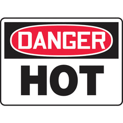 Sign, Danger Hot, 10″ × 14″, Vinyl - Top Tool & Supply