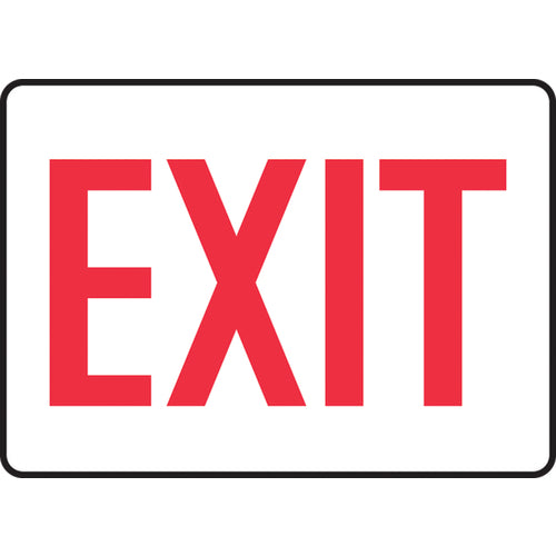 Sign, Exit, 10″ × 14″, Plastic - Top Tool & Supply