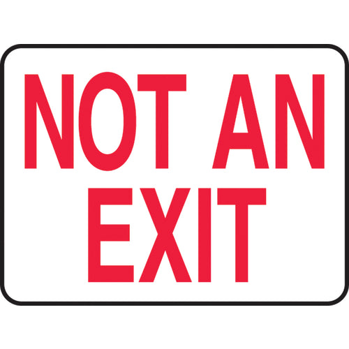 Sign, Not An Exit, 10″ × 14″, Plastic - Top Tool & Supply