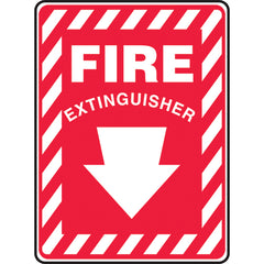 Sign, Fire Extinguisher, 14″ × 10″, Aluminum - Top Tool & Supply