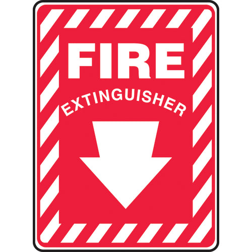 Sign, Fire Extinguisher, 10″ × 7″, Plastic - Top Tool & Supply