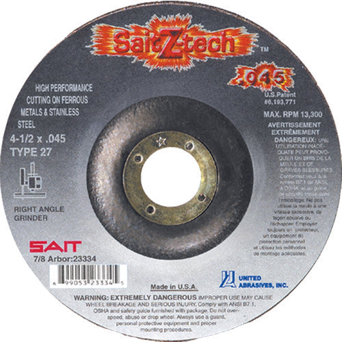 7″ × 0.045″ × 5/8″ - Aluminum Oxide 60 Grit Type 1 - Cut-Off Wheel - Top Tool & Supply