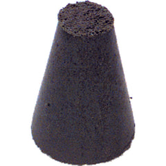 1″ × 5/8″-1/4″ × 1/4″ - Tapered Resin Bonded Rubber Cone (Medium Grit) - Top Tool & Supply