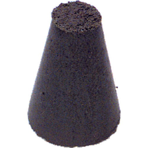 1″ × 5/8″-1/4″ × 1/4″ - Tapered Resin Bonded Rubber Cone (Fine Grit) - Top Tool & Supply