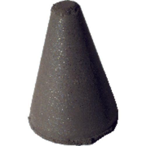 1 1/4″ × 7/8″-1/4″ × 1/4″ - Tapered Resin Bonded Rubber Cone (Medium Grit) - Top Tool & Supply