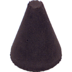 1 1/4″ × 1″-1/4″ × 1/4″ - Tapered Resin Bonded Rubber Cone (Coarse Grit) - Top Tool & Supply