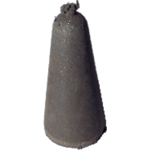 2″ × 1″-1/2″ × 1/4″ - Tapered Resin Bonded Rubber Cone (Coarse Grit) - Top Tool & Supply