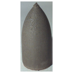 1 3/4″ × 7/8″ × 1/4″ - Bullet Resin Bonded Rubber Cone (Coarse Grit) - Top Tool & Supply