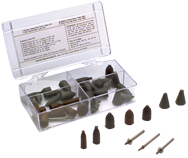#778 Resin Bonded Rubber Kit - Point Test - Various Shapes - Equal Assortment Grit - Top Tool & Supply