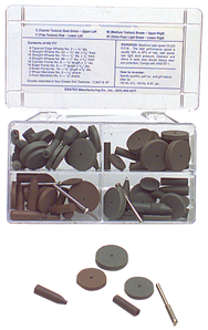 #777 Resin Bonded Rubber Kit - Introductory - Various Shapes - Equal Assortment Grit - Top Tool & Supply