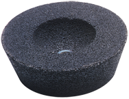 5/4 x 2 x 5/8-11'' - Aluminum Oxide 16 Grit Type 11 - Resin Cup Wheel - Top Tool & Supply