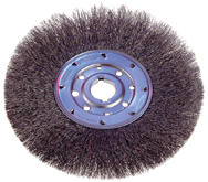 4" Diameter - 1/2 - 5/8" Arbor Hole - Crimped Steel Wire Straight Wheel - Top Tool & Supply