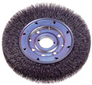 7" Diameter - 2" Arbor Hole - Crimped Steel Wire Straight Wheel - Top Tool & Supply