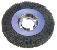 6" Diameter - 2" Arbor Hole - 120 SC Abrasive Nylon Straight Wheel - Top Tool & Supply