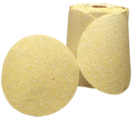 5" x No Hole - 80 Grit - Aluminum Oxide - DriLube Gold Resin Paper Sanding PSA Disc - Top Tool & Supply
