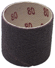 1/2 x 1'' - 80 Grit - A/O Resin Bond Abrasive Band - Top Tool & Supply