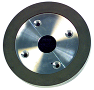 6 x 3/4 x 1-1/4'' - 1/16'' Abrasive Depth - 120 Grit - 1/2 Rim CBN Plate Mounted Wheel - Type 6A2C - Top Tool & Supply